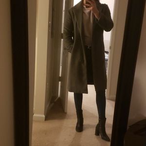 Gray Trench Coat-Medium